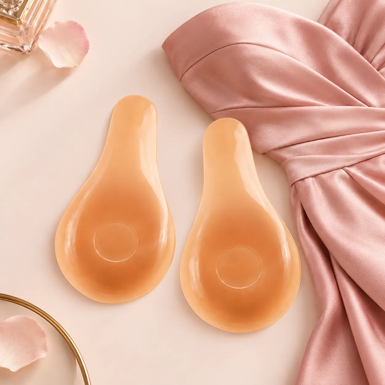 Zayra Belle Lift silicone covers with lifting tab on a blush studio backdrop